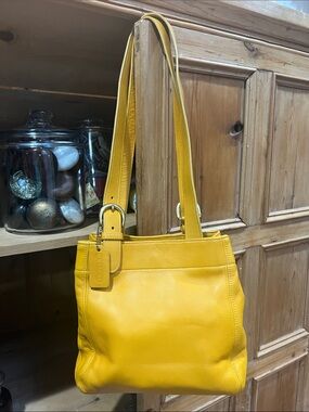 Coach 4157 Waverly SoHo Yellow Glove-Tanned Leather Shoulder Bag